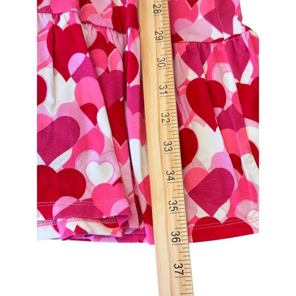 Draper James RSVP Pink Heart Print Wrap Dress Small Ruffle Hem Long Sleeve - Picture 7 of 16